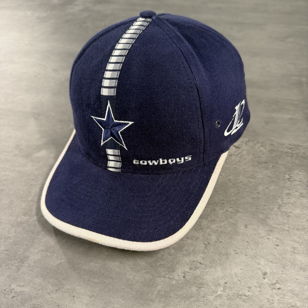 Vintage Logo Athletic Dallas Cowboys Hat‎ Strapback Strap Navy Silver White 90s